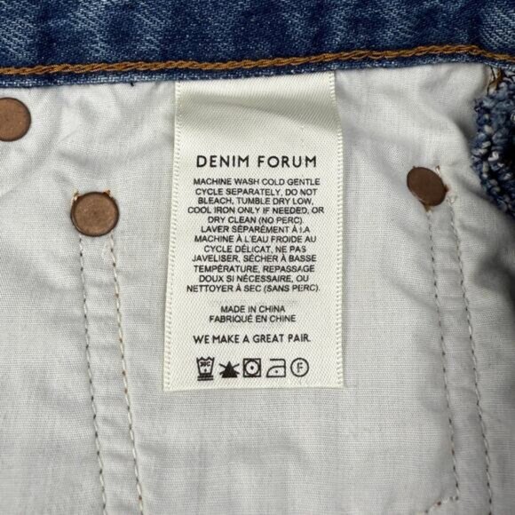 Aritzia Denim Forum The Ex-Boyfriend Hi-Rise Straight Denim Short Size 26 - Picture 6 of 10